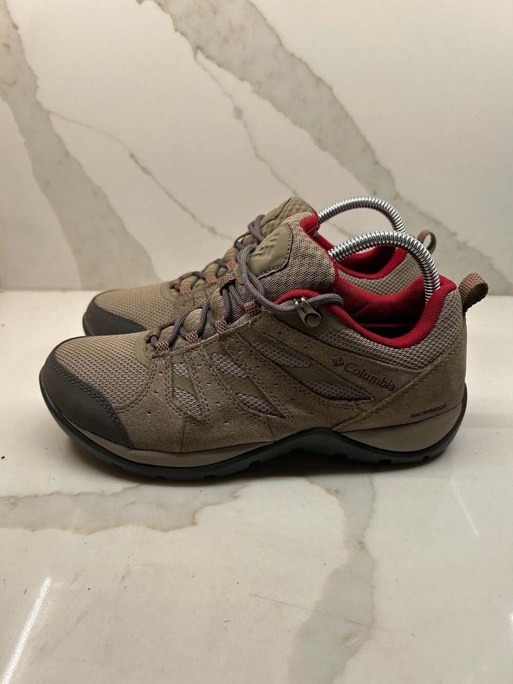 Columbia Redmond Waterproof Hiking Shoes Women's Brown Red (Size: 8)